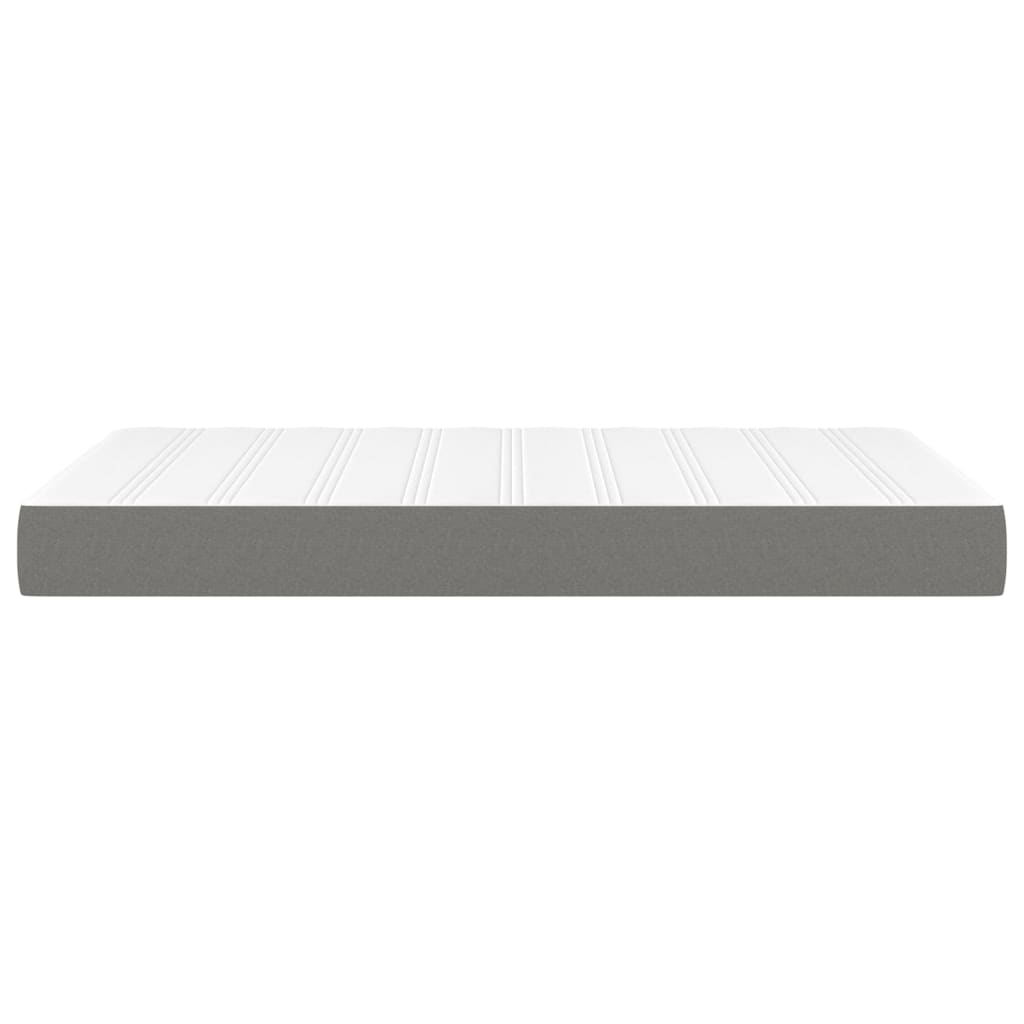 Taschenfederkernmatratze Mittel Hellgrau 80x200x20 cm Stoff