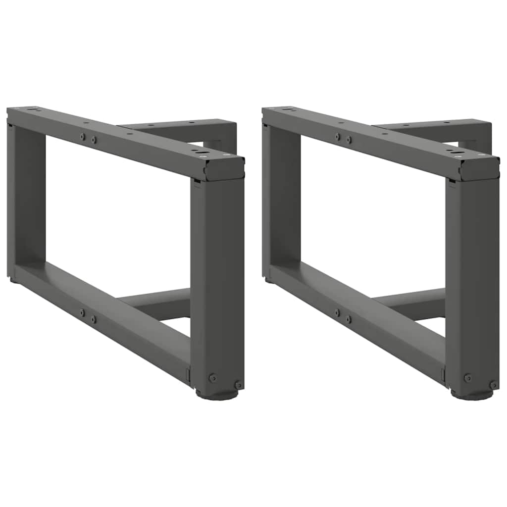 Couchtischbeine T-Form 2 Stk. Schwarz 30x25x(30-31) cm Stahl