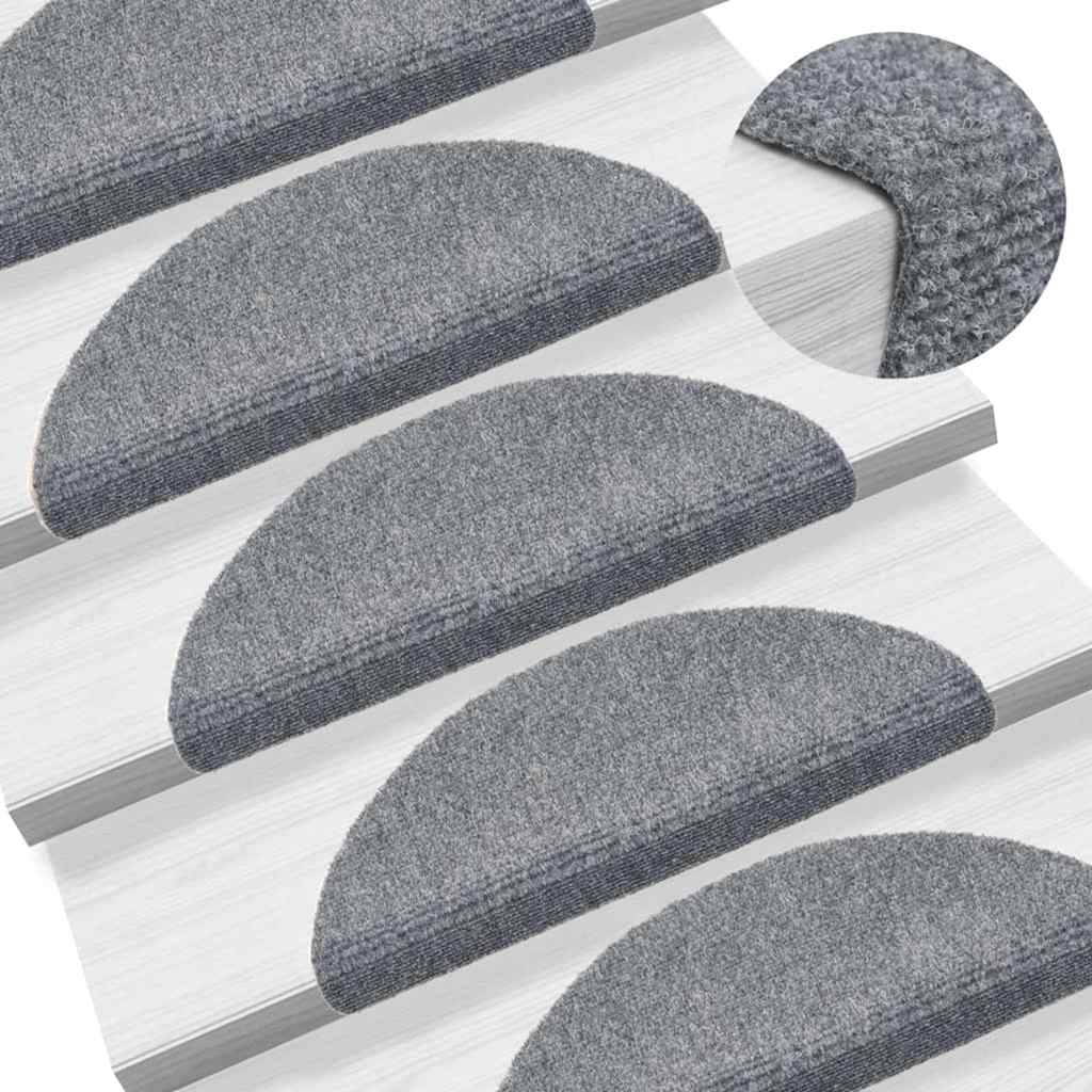 Stufenmatten Selbstklebend 15 Stk. 56x17x3 cm Hellbraun Halbrund
