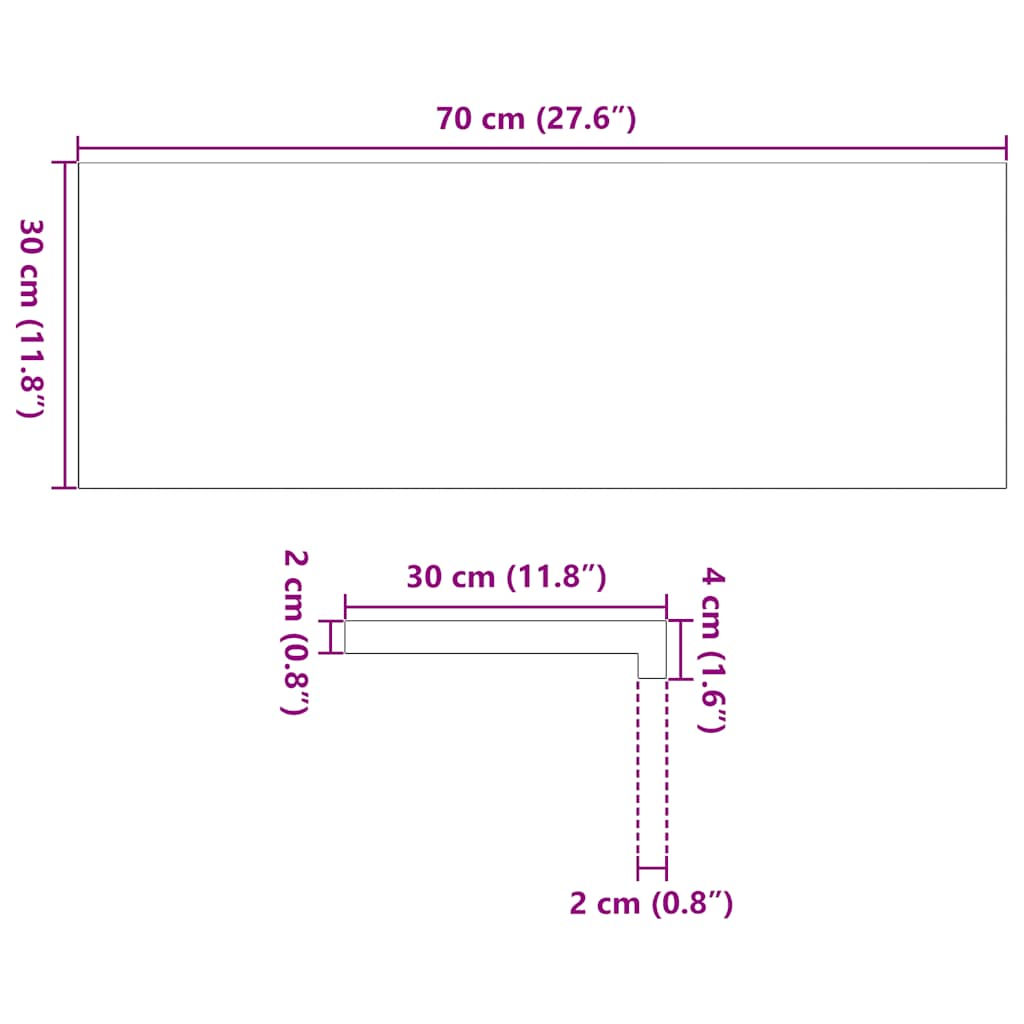 Fensterbänke 2 Stk. Unbehandelt 160x25x2 cm Massivholz Eiche