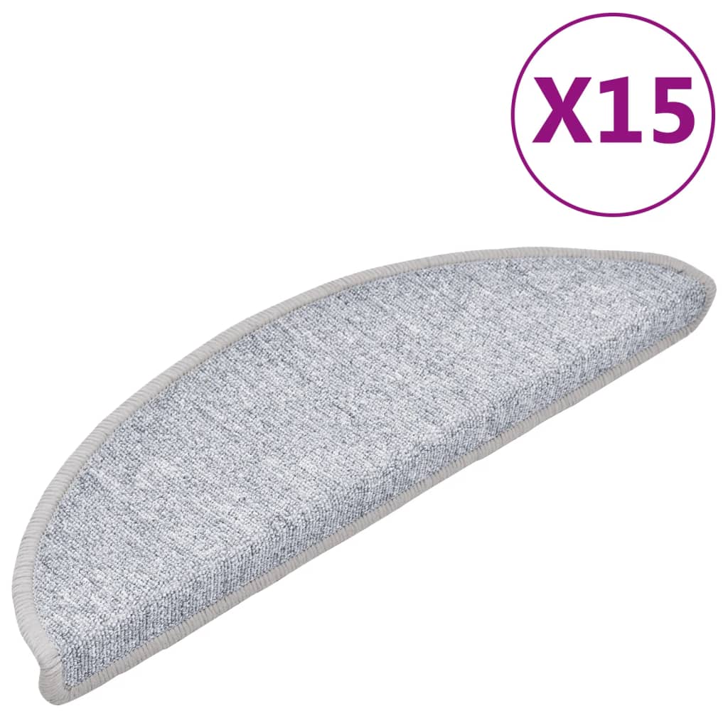 Stufenmatten 15 Stk. 56x17x3 cm Anthrazit Halbrund