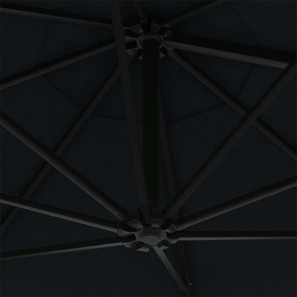 Sonnenschirm zur Wandmontage mit Metall-Mast 300 cm Sandweiß