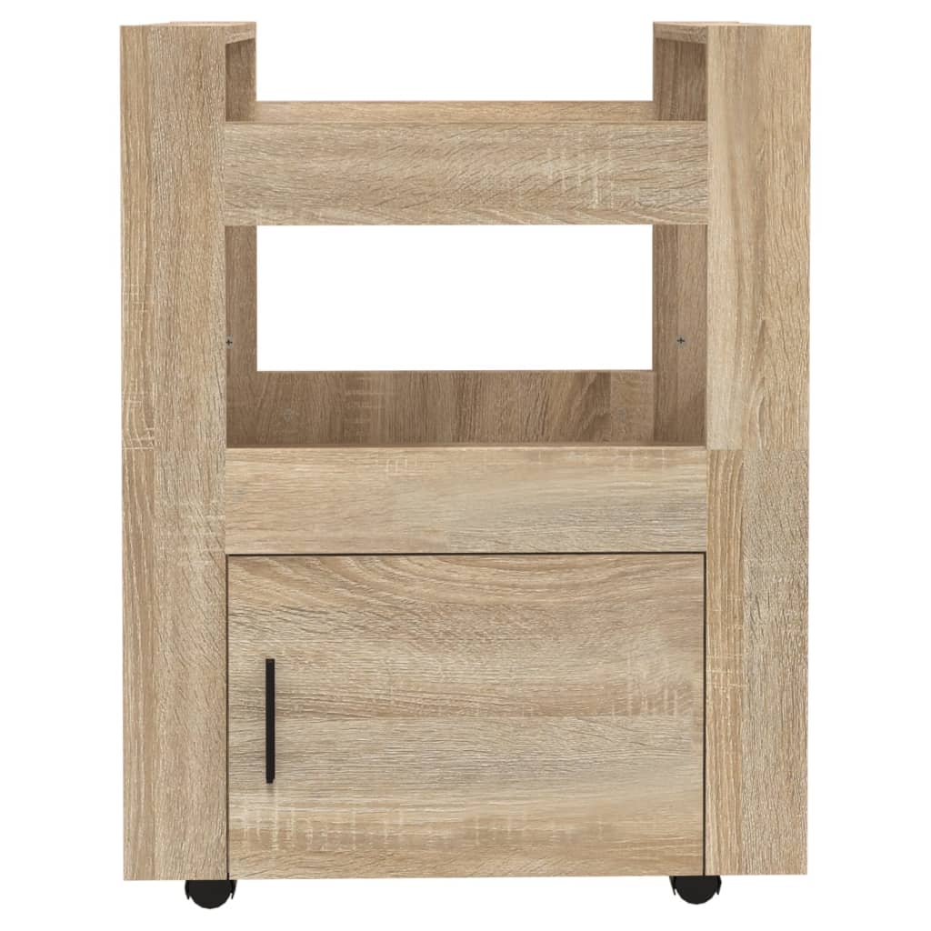 Küchenwagen Weiß 60x45x80 cm Holzwerkstoff