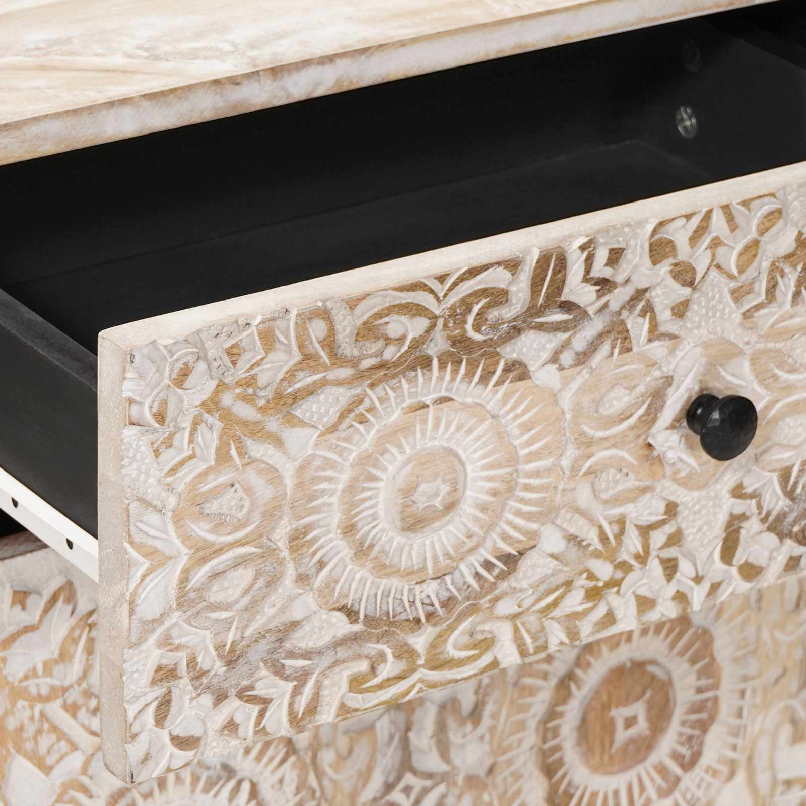 Bettkasten Braun 50 x 33 x 60 cm Massivholz Mango