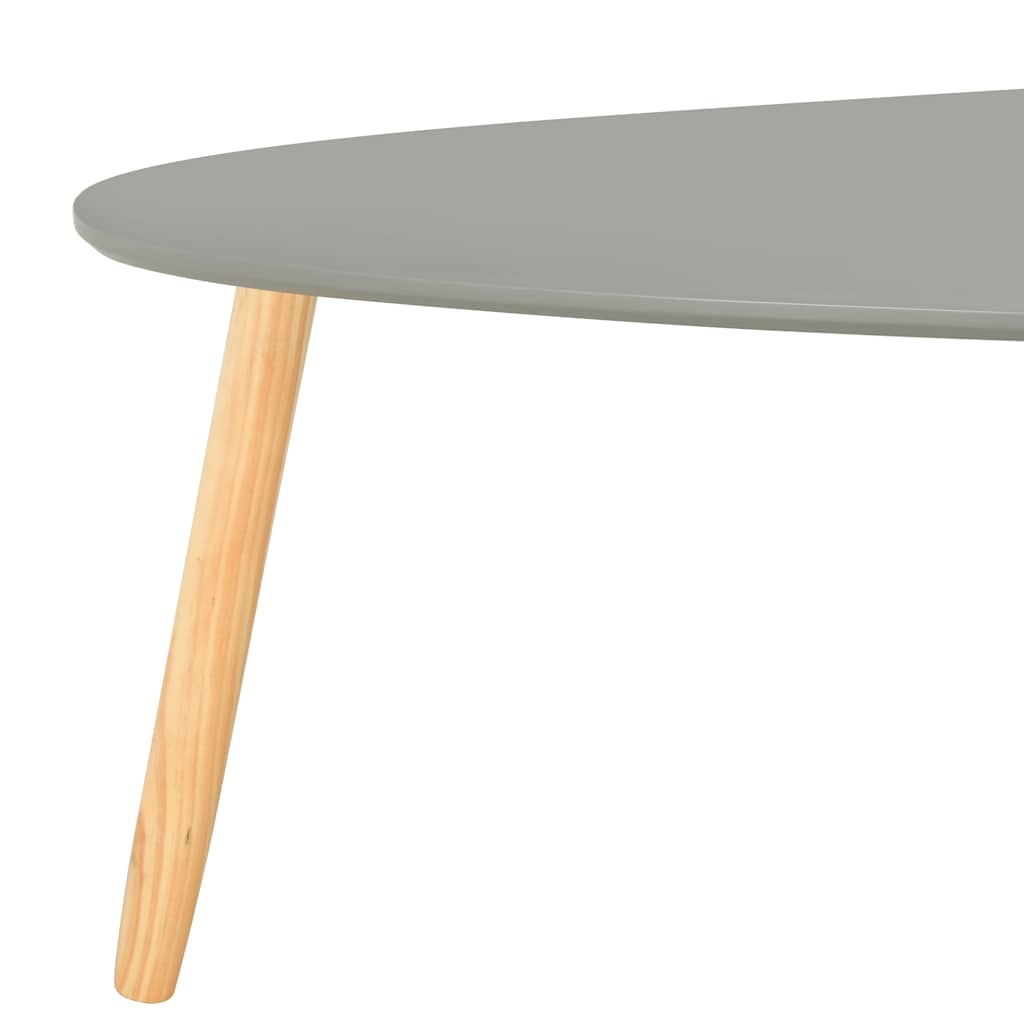 2-tlg. Couchtisch-Set Massivholz Kiefer Weiß