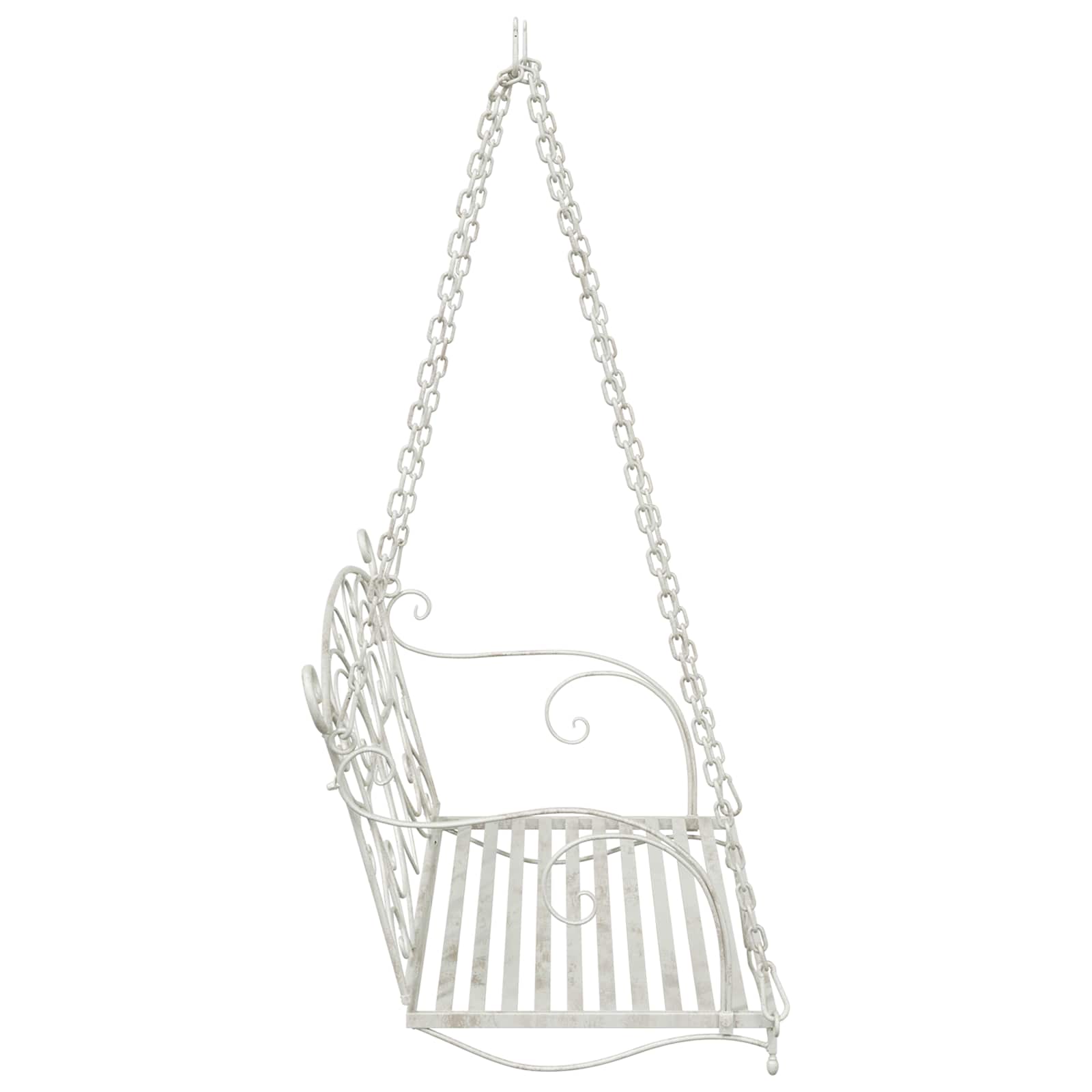 Schaukelbank Stahl 71 x 75 x 59 cm Antik Weiß