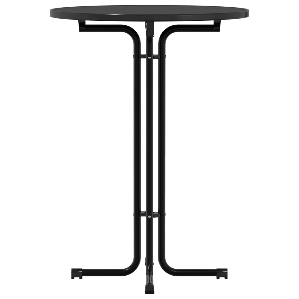 Bartisch Weiß Ø60x110 cm Holzwerkstoff und Stahl