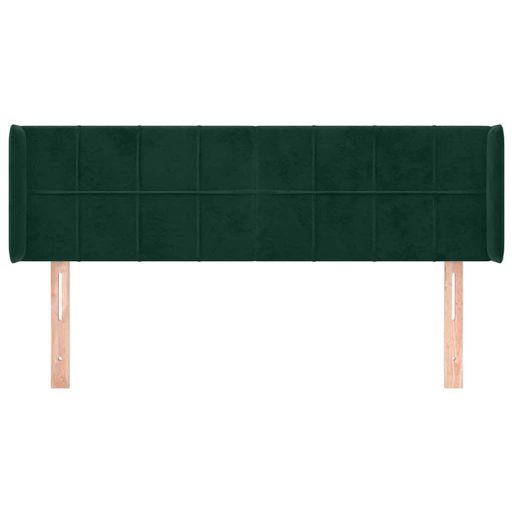 Kopfteil mit Ohren Dunkelblau 93x16x78/88 cm Samt