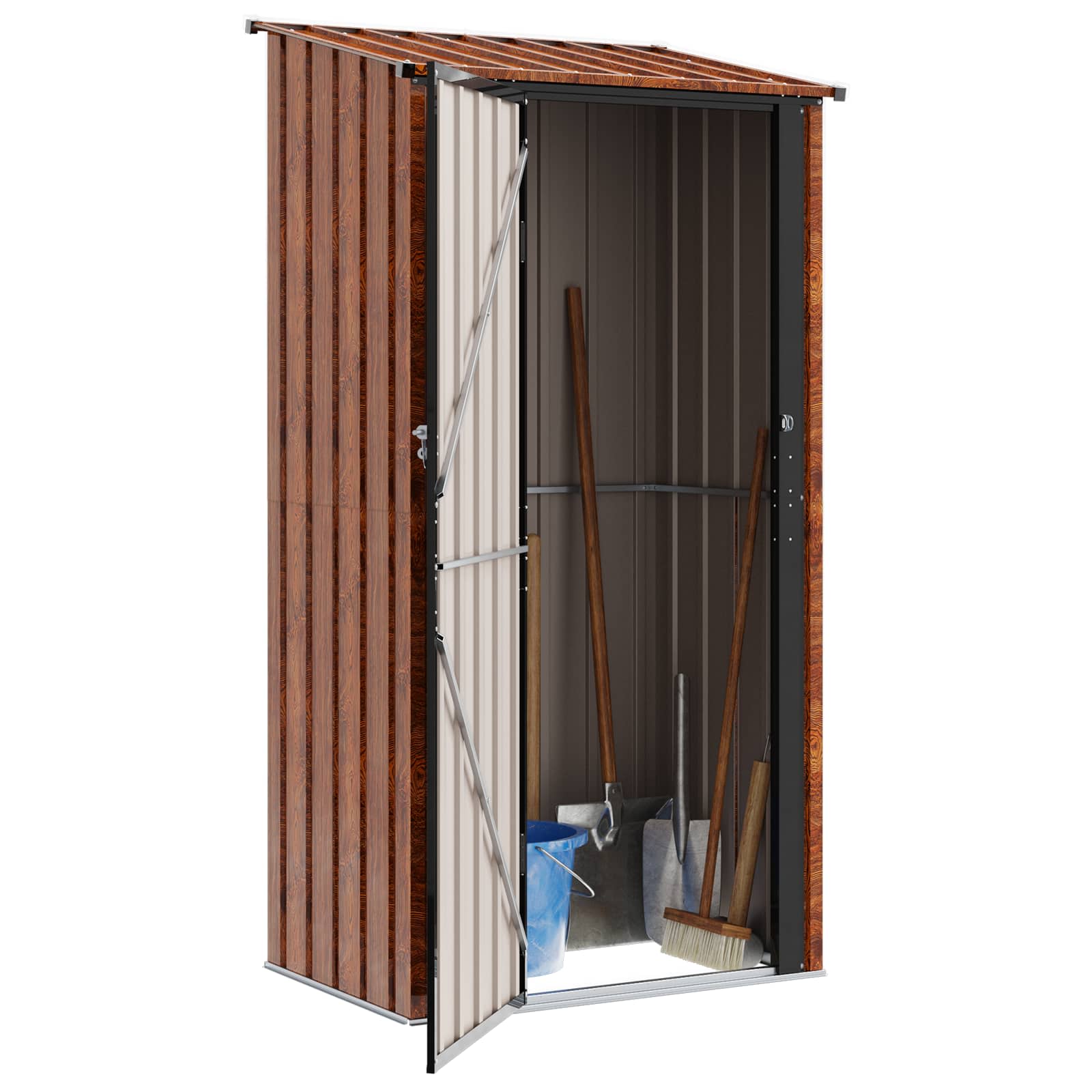 Gartenhütten Anthrazit 103 x 74 x 200 cm Metall