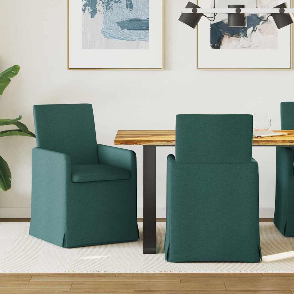 Esszimmerstühle 2 pcs Hellgrau 57 x 67 x 95 cm Stoff