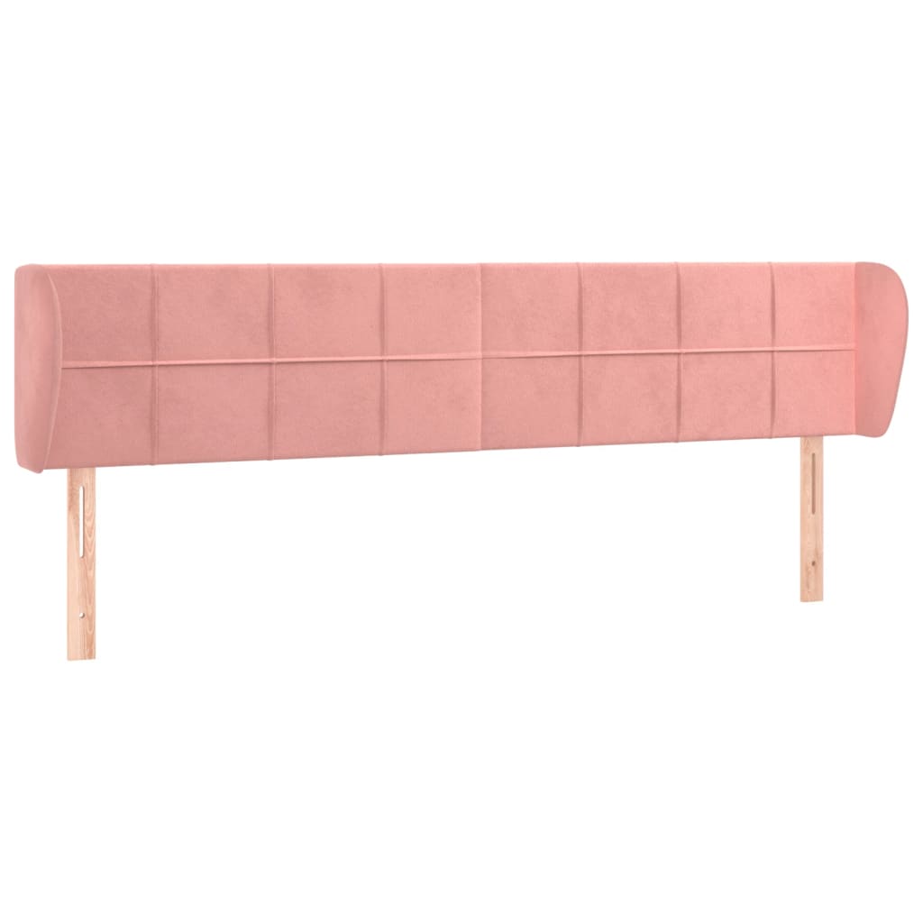 Kopfteil mit Ohren Dunkelblau 93x23x78/88 cm Samt