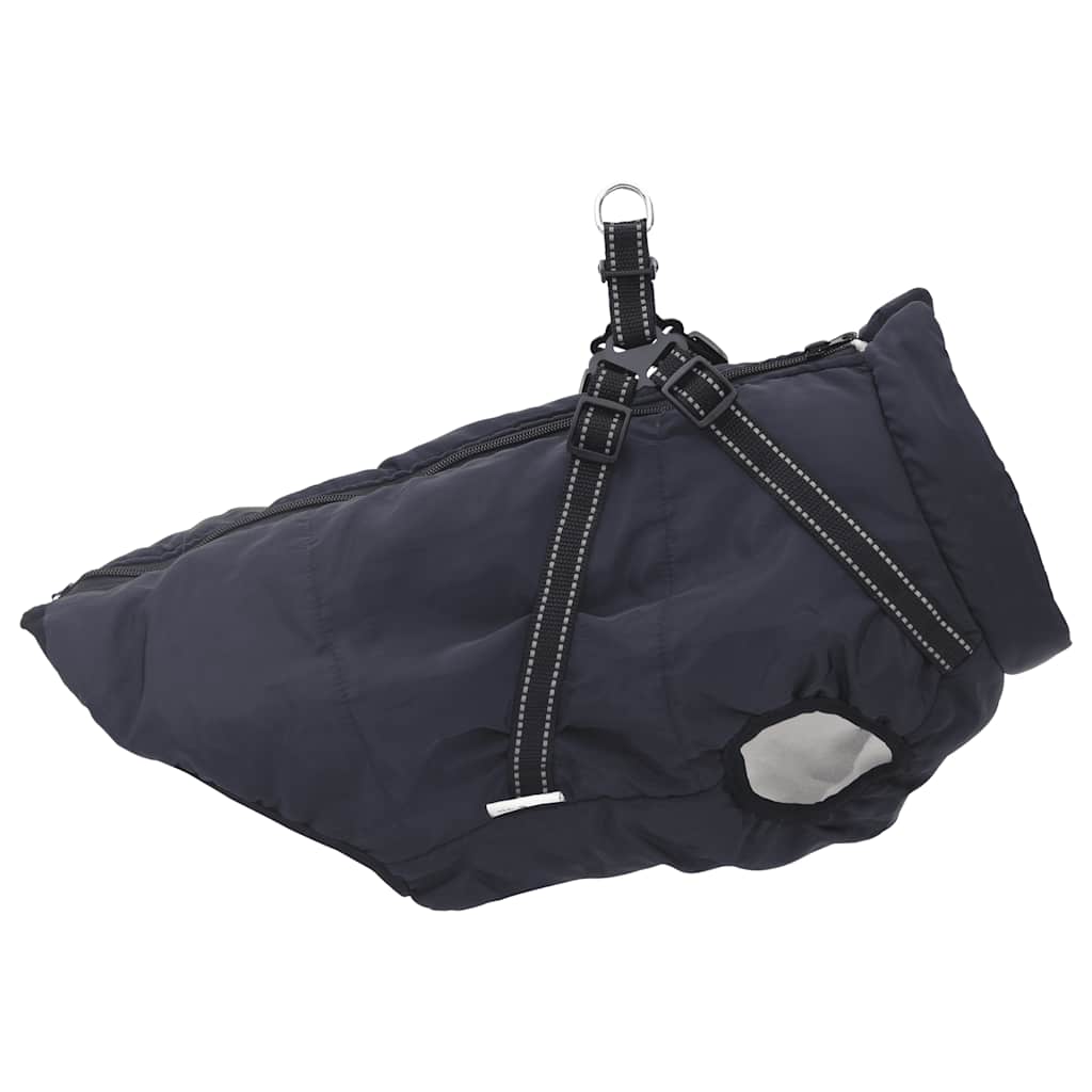 Hundemantel mit Geschirr Wasserdicht Reflektierend Lila L48