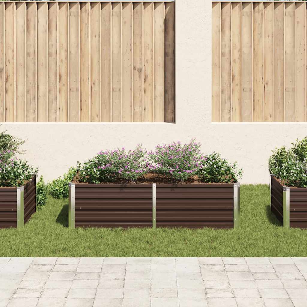 Hochbeet Braun 160 x 80 x 77 cm Verzinkter Stahl