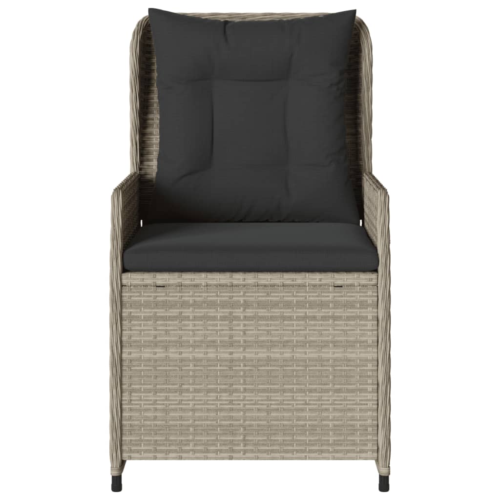 Gartensessel 2 Stk. Verstellbar Schwarz Poly Rattan