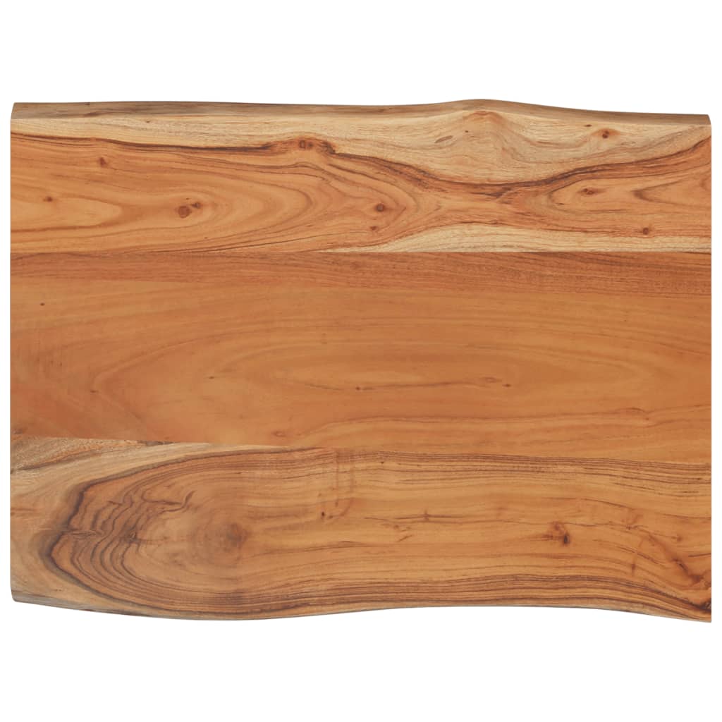 Tischplatte 40x40x2,5 cm Rechteckig Massivholz Akazie Baumkante