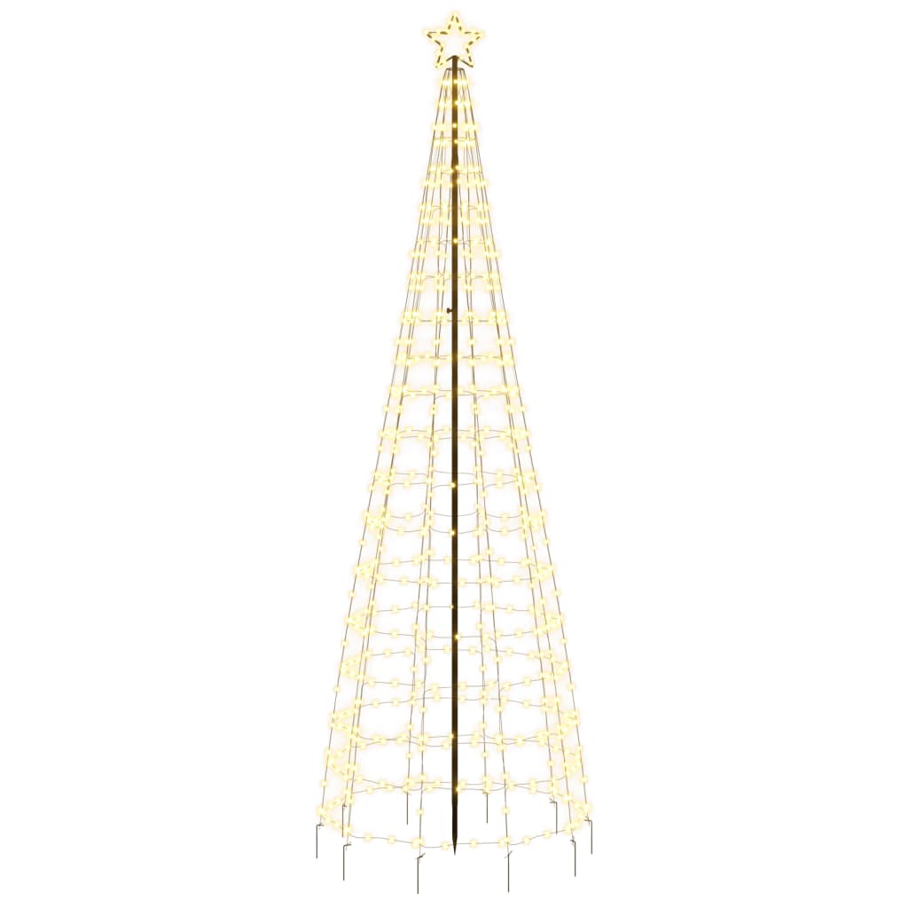 LED-Weihnachtsbaum mit Erdspießen 220 LEDs Warmweiß 180 cm