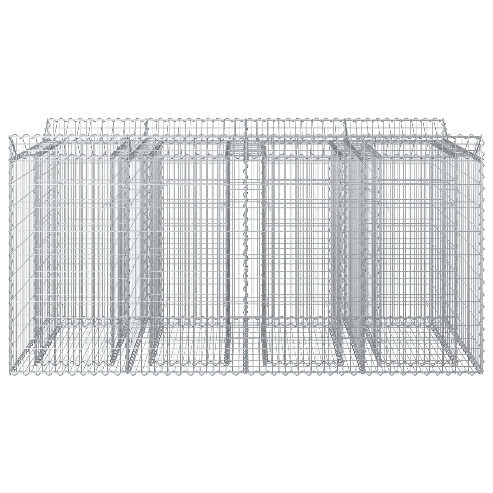 Gabionen-Hochbeet 2 pcs Silber