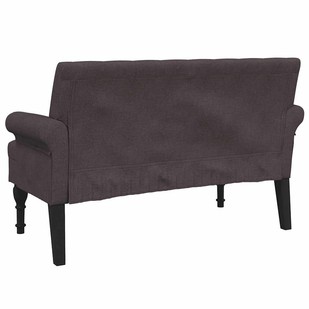 Bank mit Rückenlehne Dunkelgrau 120 x 62 x 75,5 cm Stoff
