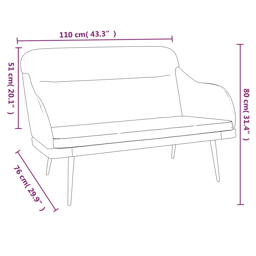Sitzbank Dunkelgrün 110x76x80 cm Samt