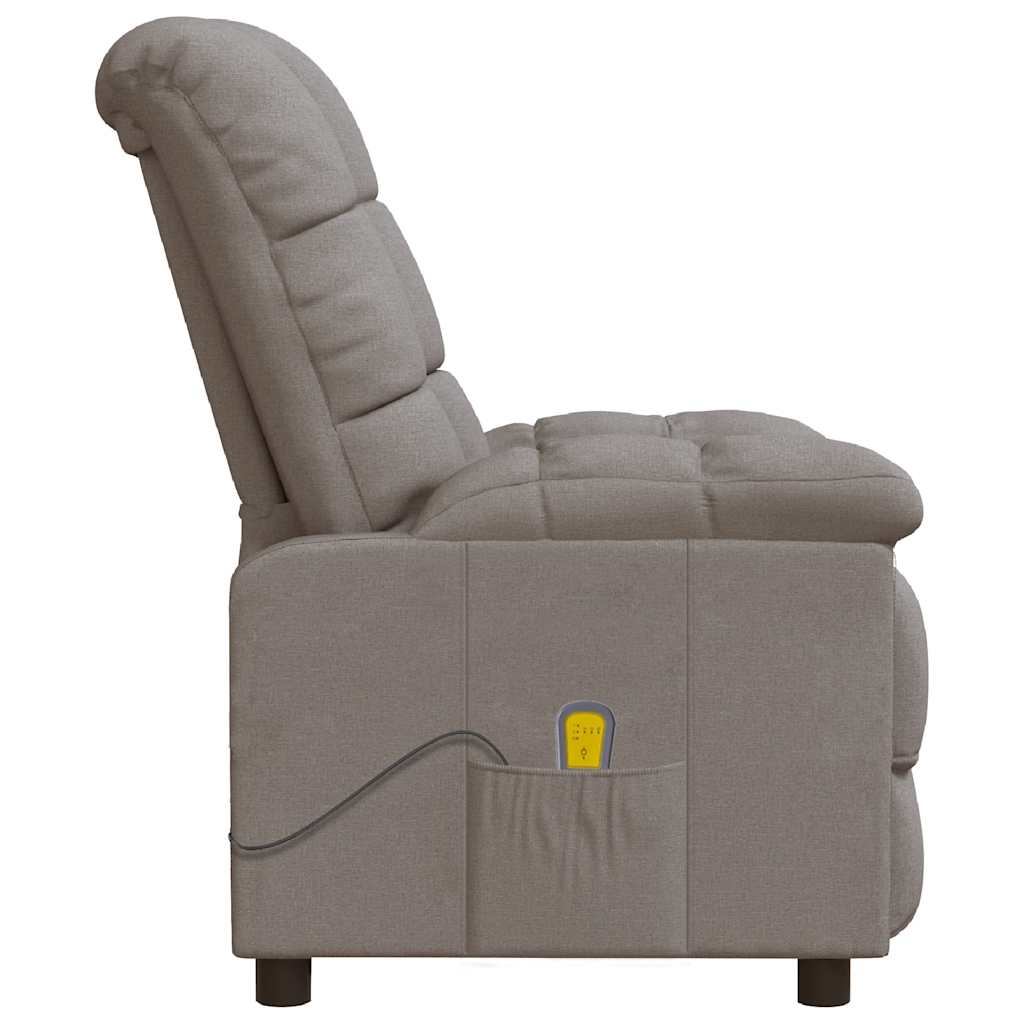 Massagesessel Hellgrau Stoff