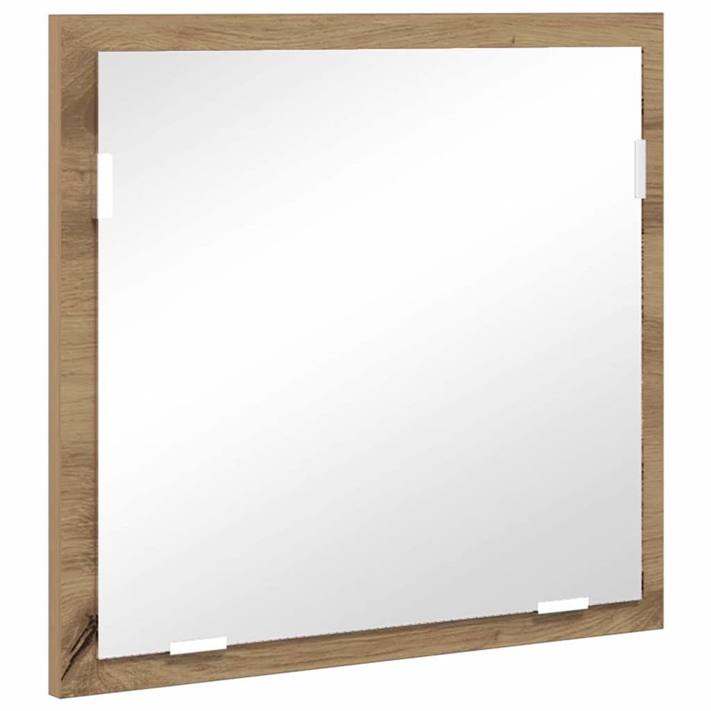 Badschrank mit Spiegel Weiß Holzwerkstoff