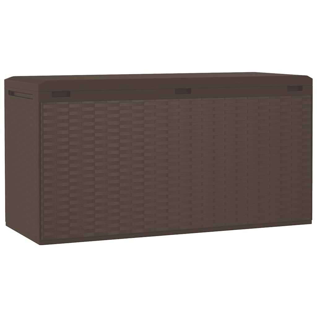 Gartentruhe Braun 119x48x60 cm Polypropylen