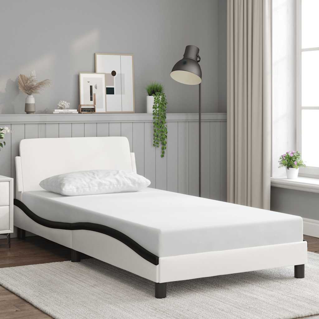 Bettgestell "Dover" Schwarz 80x200 cm Kunstleder