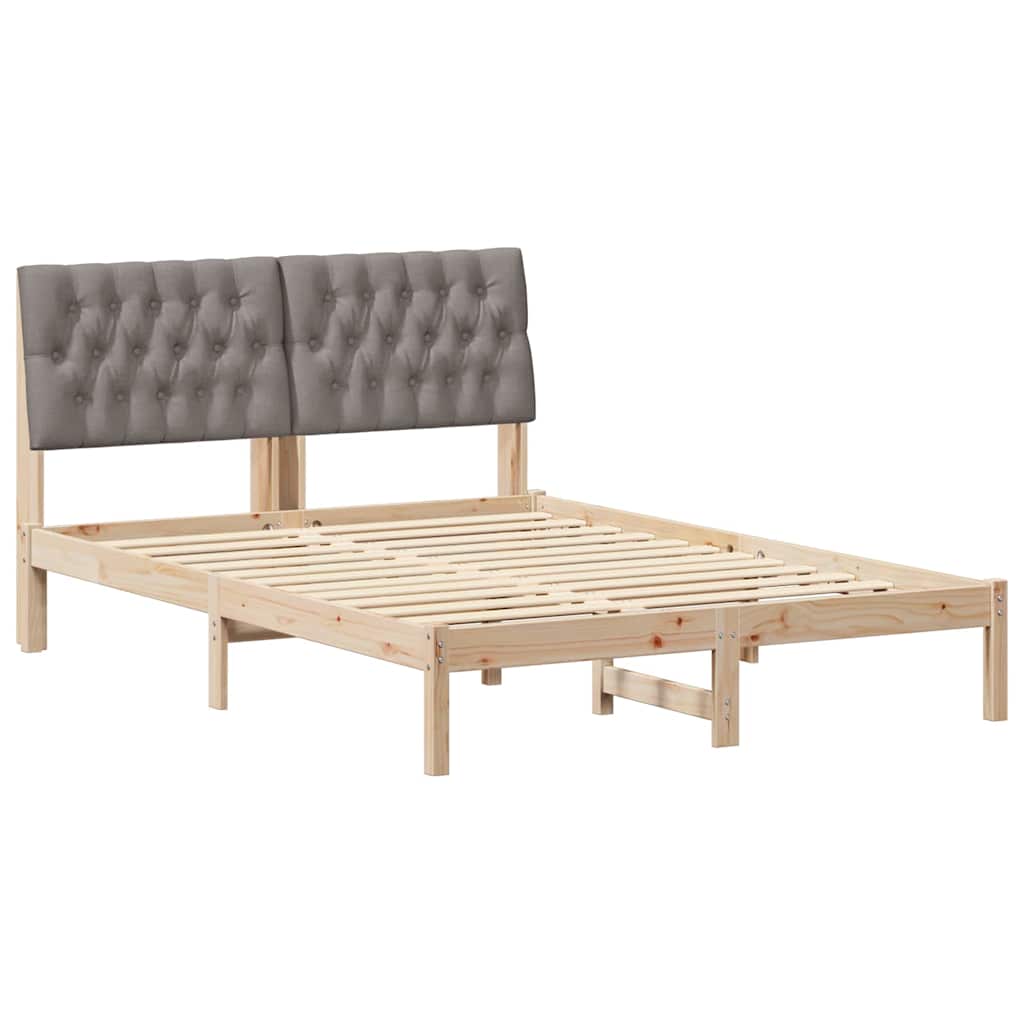 Bettgestell mit gepolstertem Kopfteil Braun 200 x 200 cm