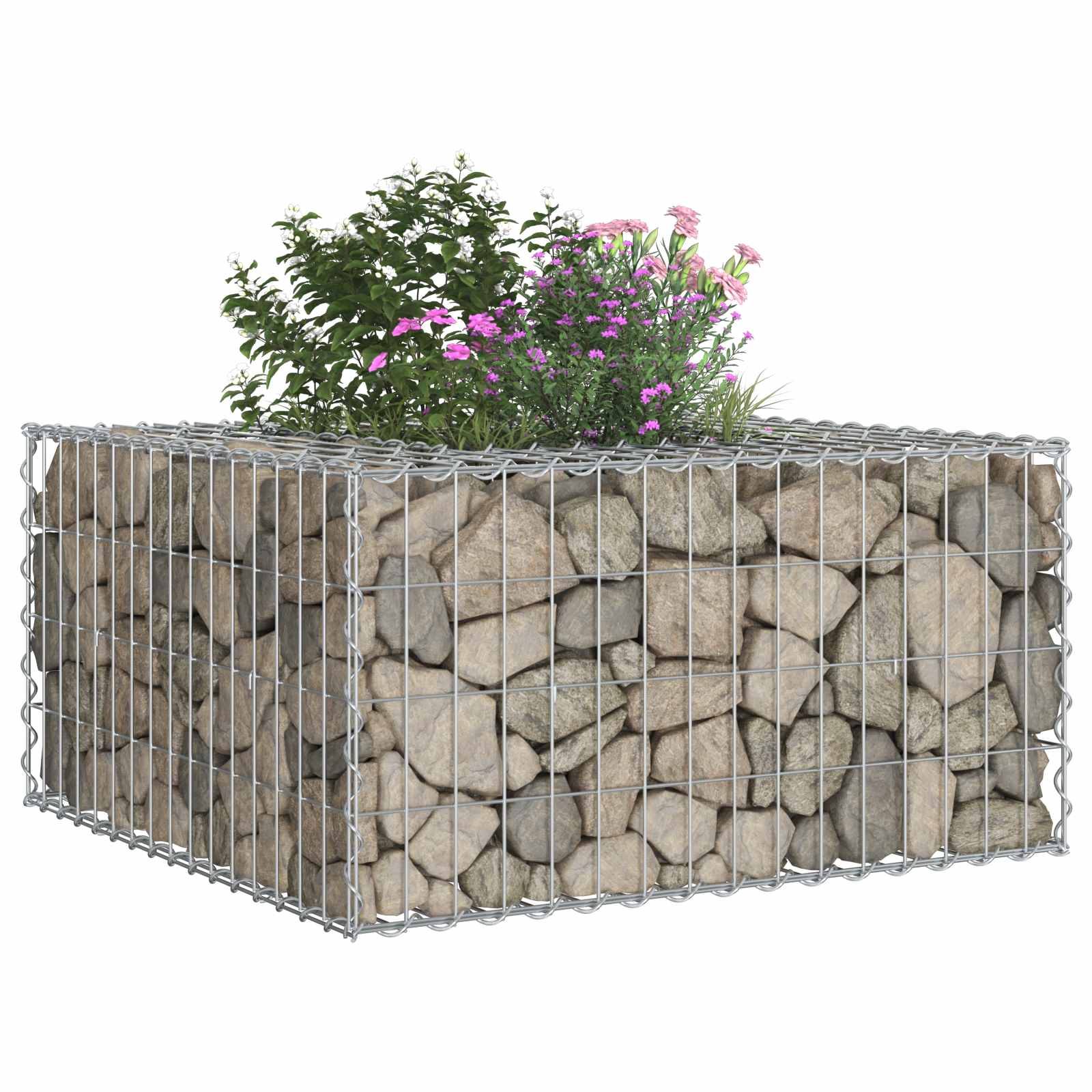 Gabionen Hochbeet Silber
