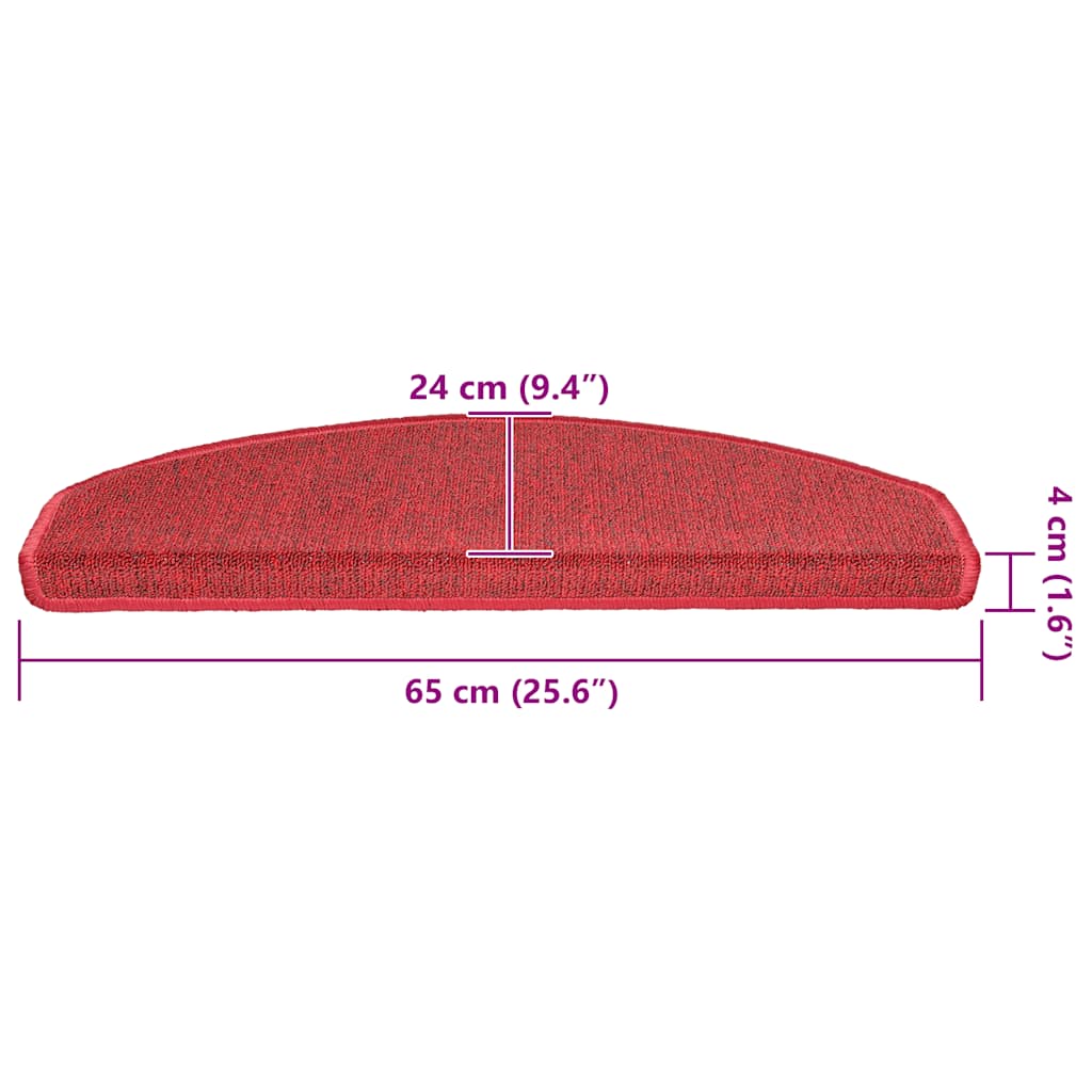 Stufenmatten 15 Stk. 56x17x3 cm Anthrazit Halbrund