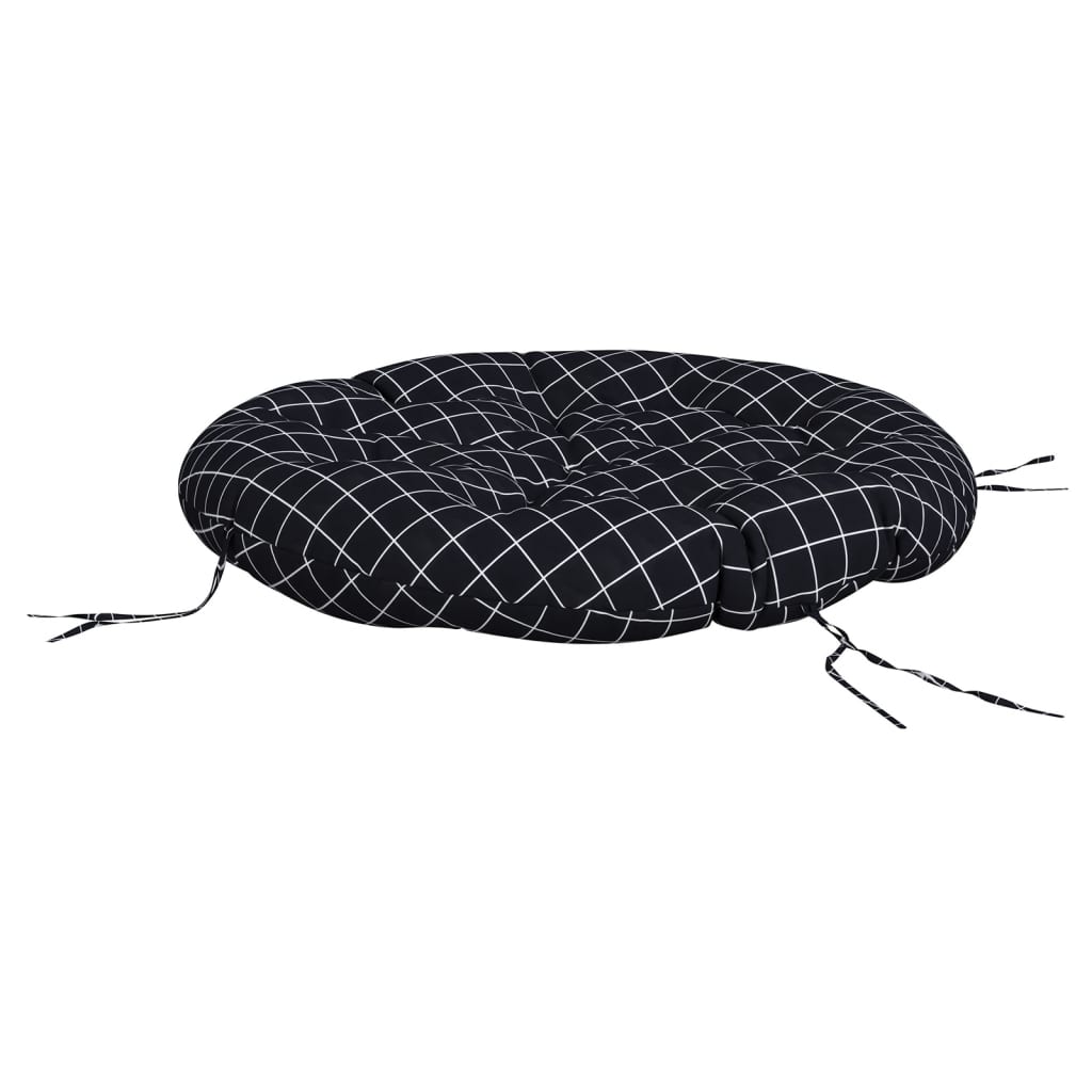 Kissen Rund Marineblau Ø 60x11 cm Oxford-Gewebe