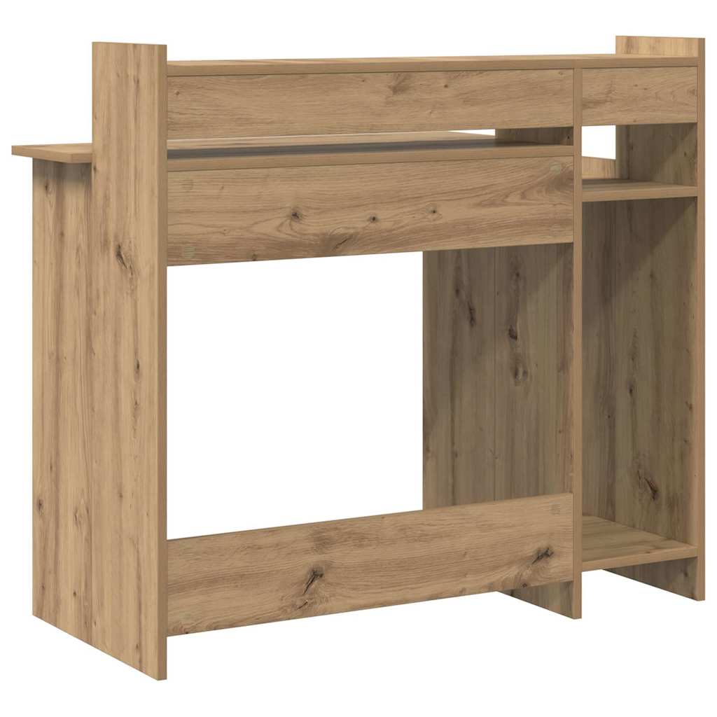 Schreibtisch mit LEDs Weiß 97x45x90 cm Holzwerkstoff