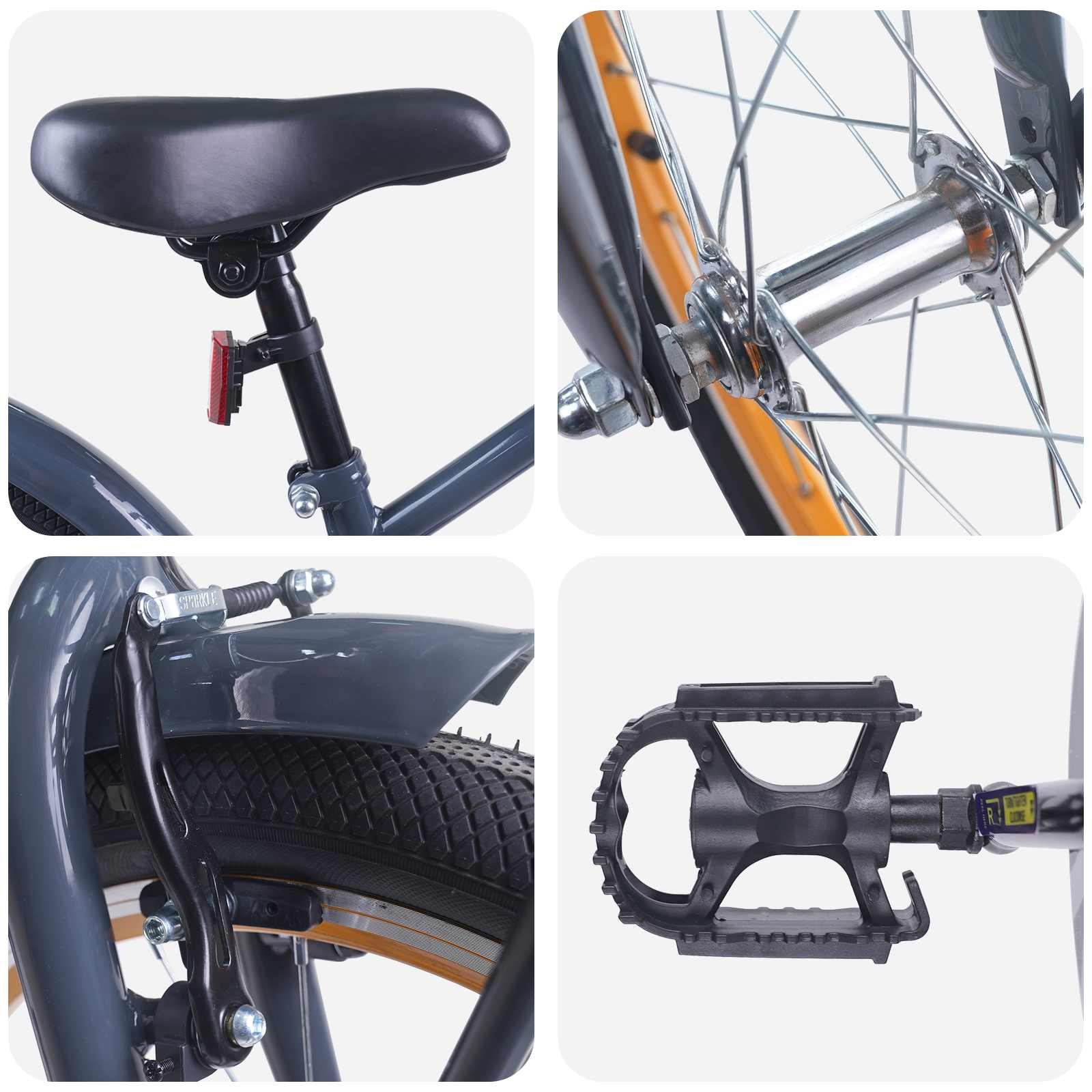 Kinderfahrrad 16 Zoll für 4-6 Jahre alt Schwarz