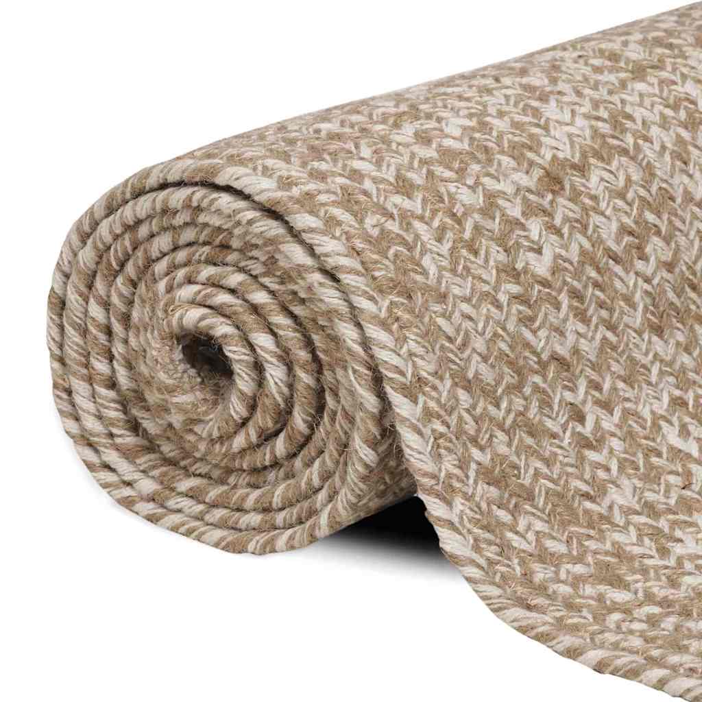 Bereichsteppiche Natürlich und Weiß 60 x 110 cm Jute