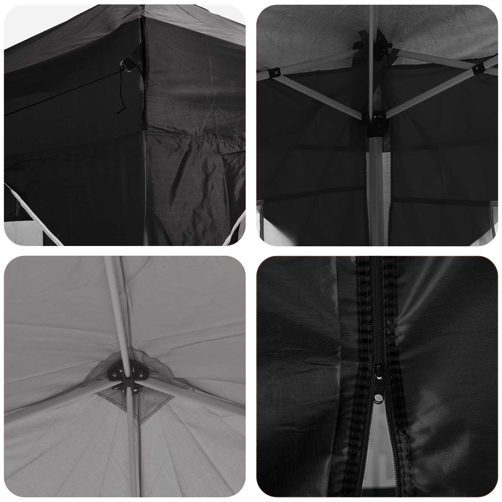 Pop-up Partyzelt 290 x 290 x 245 cm Creme