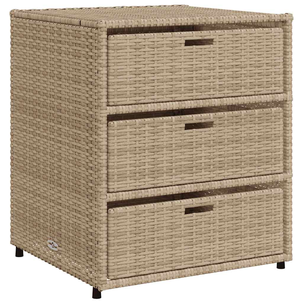 Gartenschrank Schwarz 55x59x80 cm Poly Rattan