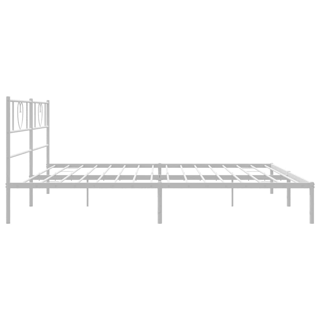 Bettgestell mit Kopfteil Metall Schwarz 100x190 cm