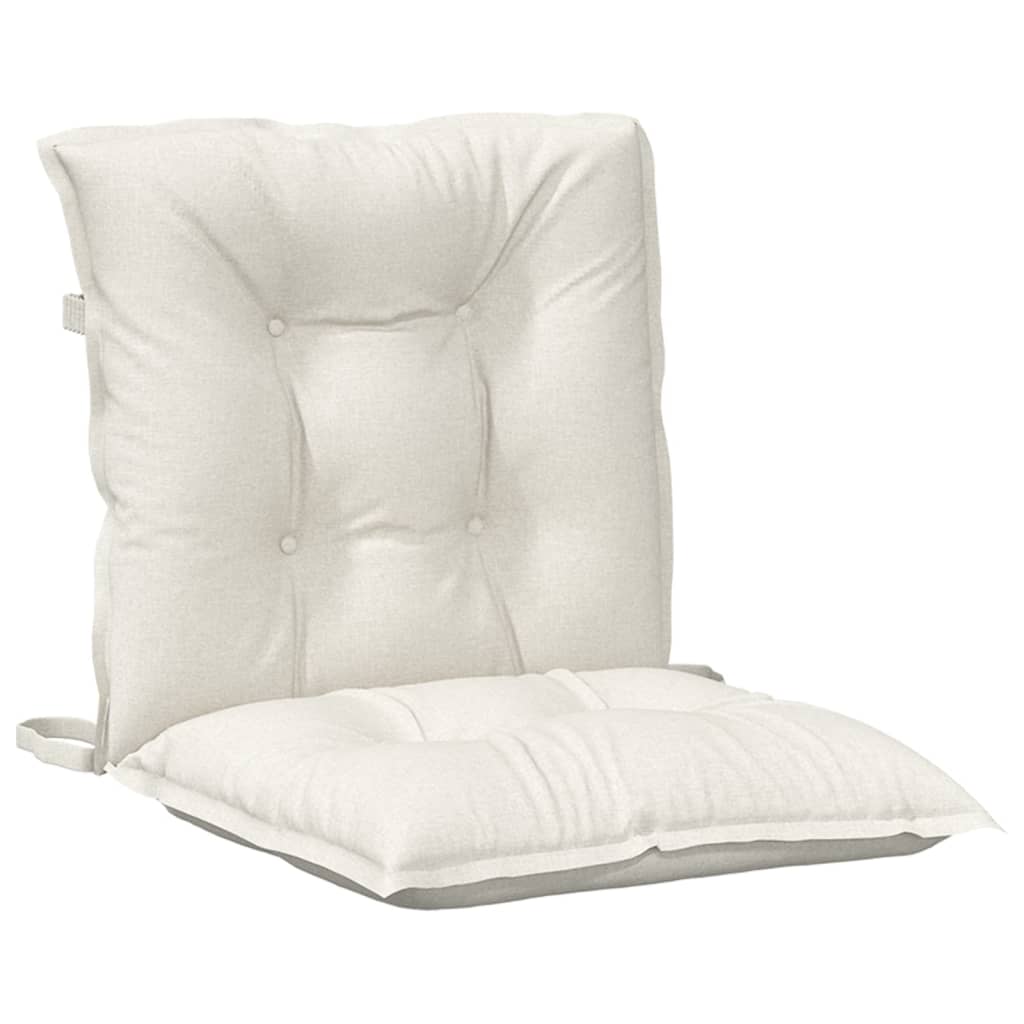 Niedriglehner-Auflagen 2 Stk Melange Anthrazit 100x50x7cm Stoff