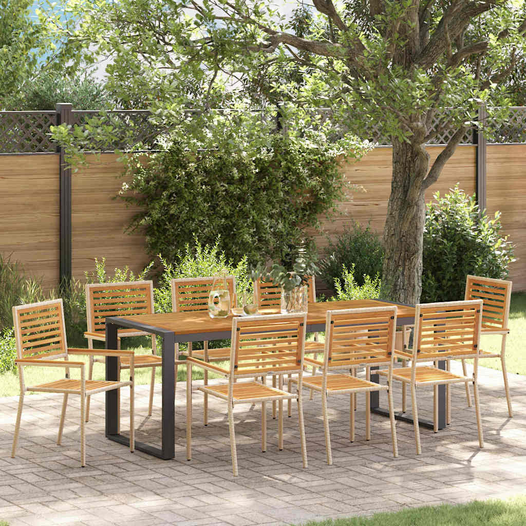 Garten Essgruppe 5 pcs Schwarz und Braun Poly-Rattan