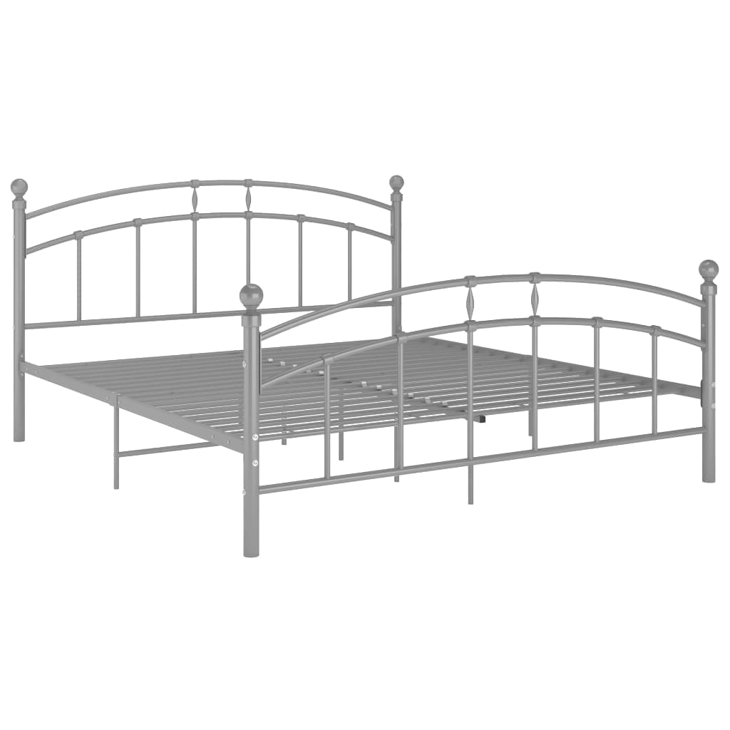 Bettgestell Grau Metall 90x200 cm