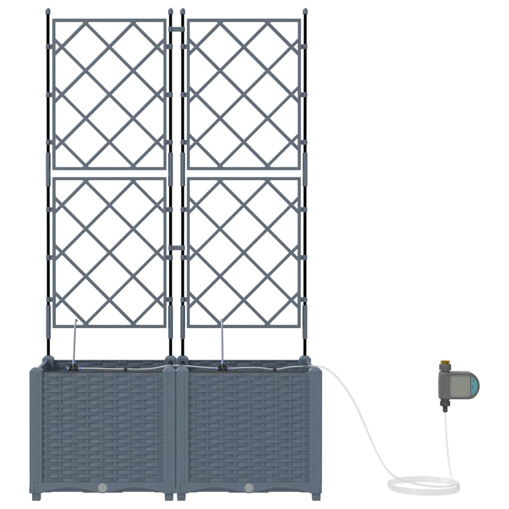 Garten-Pflanzgefäß 4 Stk. Braun 160 x 40 x 22 cm PP