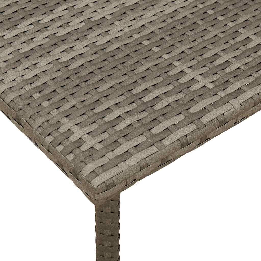 Garten-Couchtisch Rechteckig Schwarz 40x40x37 cm Poly Rattan