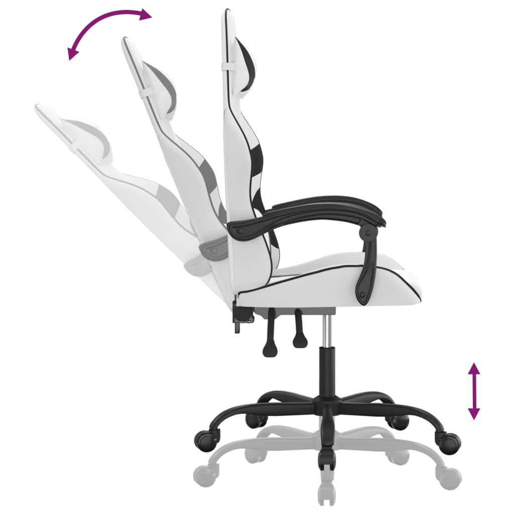 Gaming-Stuhl Drehbar Schwarz und Rot Kunstleder