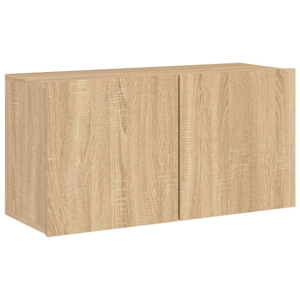 4-tlg. Wohnwand Weiß Holzwerkstoff