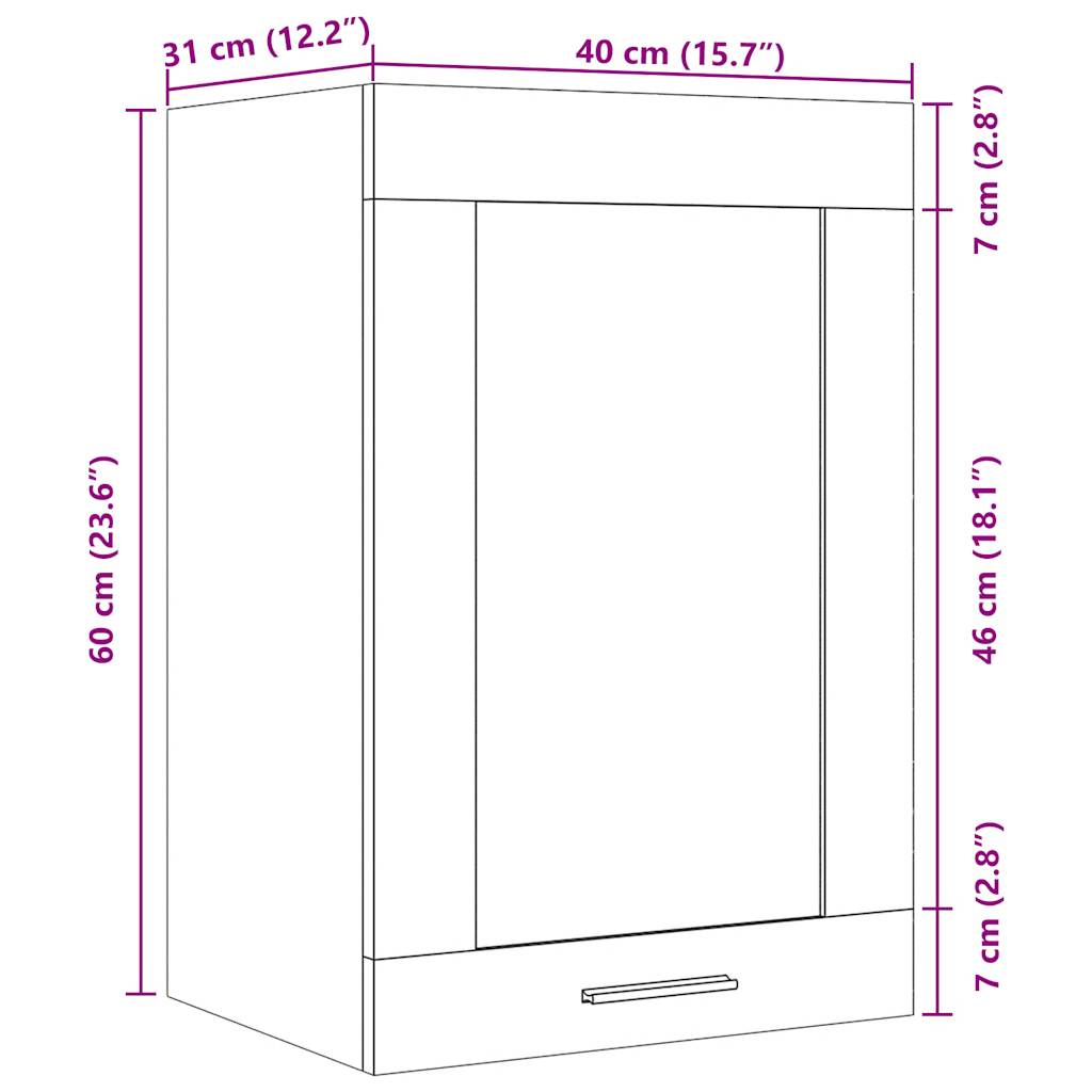 Unterschrank Lyon Weiß 60x46x81,5 cm Holzwerkstoff