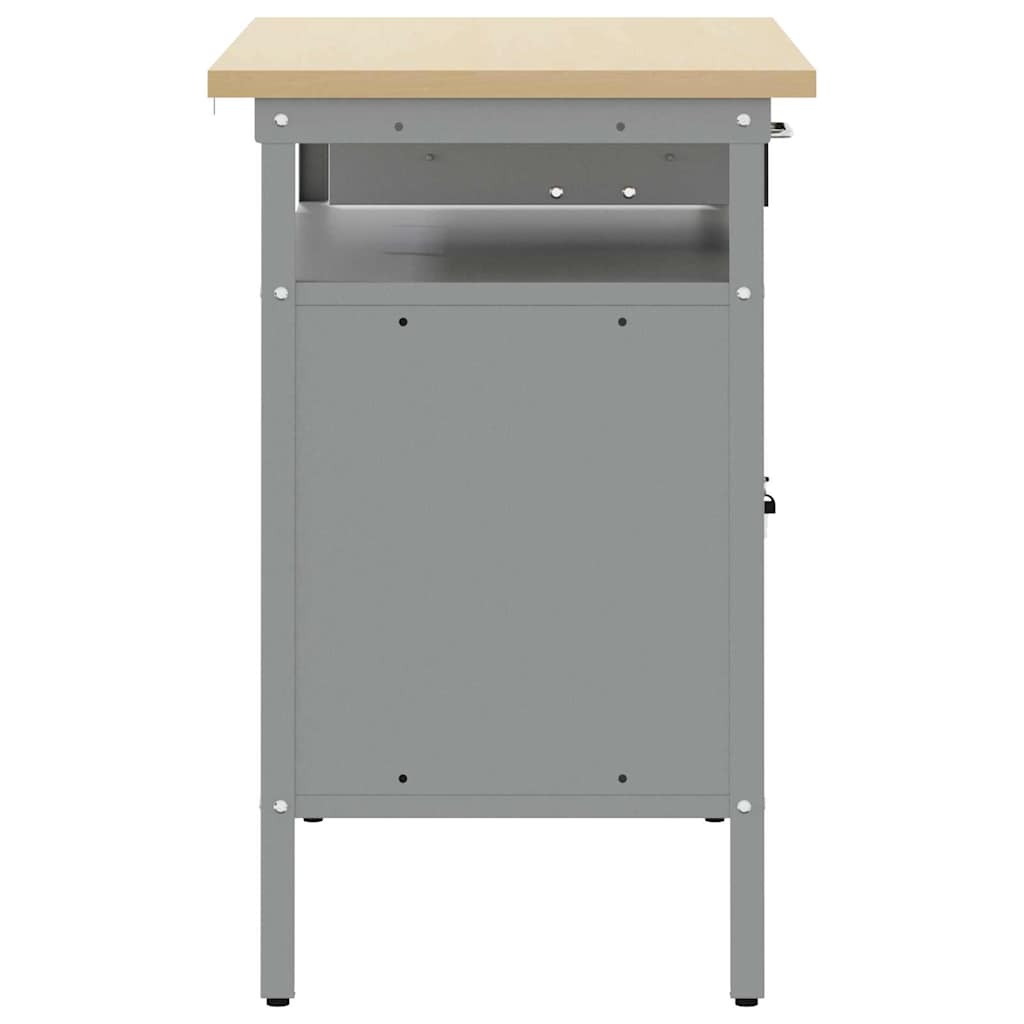 Werkbank mit Schubladen Schwarz und Grau 100 x 55 x 85 cm