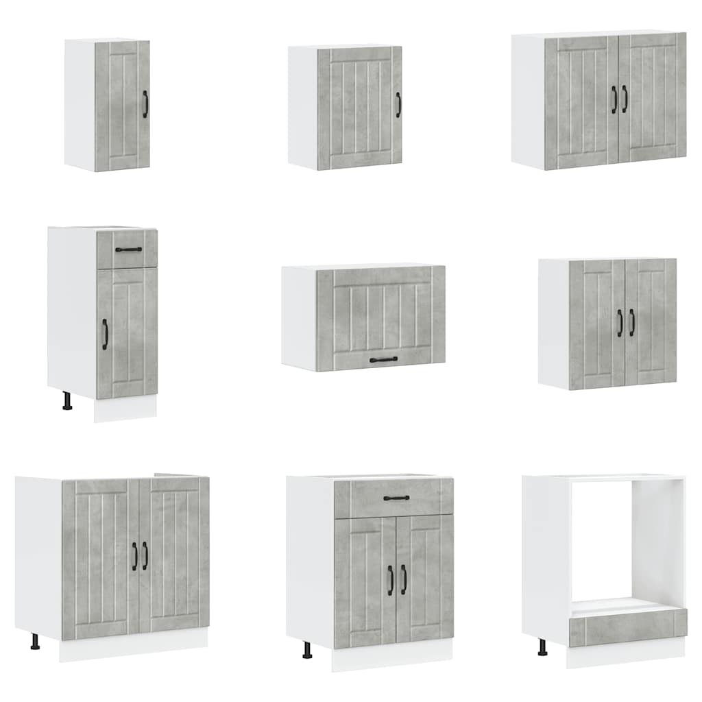 14-tlg. Küchenschrank-Set Lucca Weiß Holzwerkstoff
