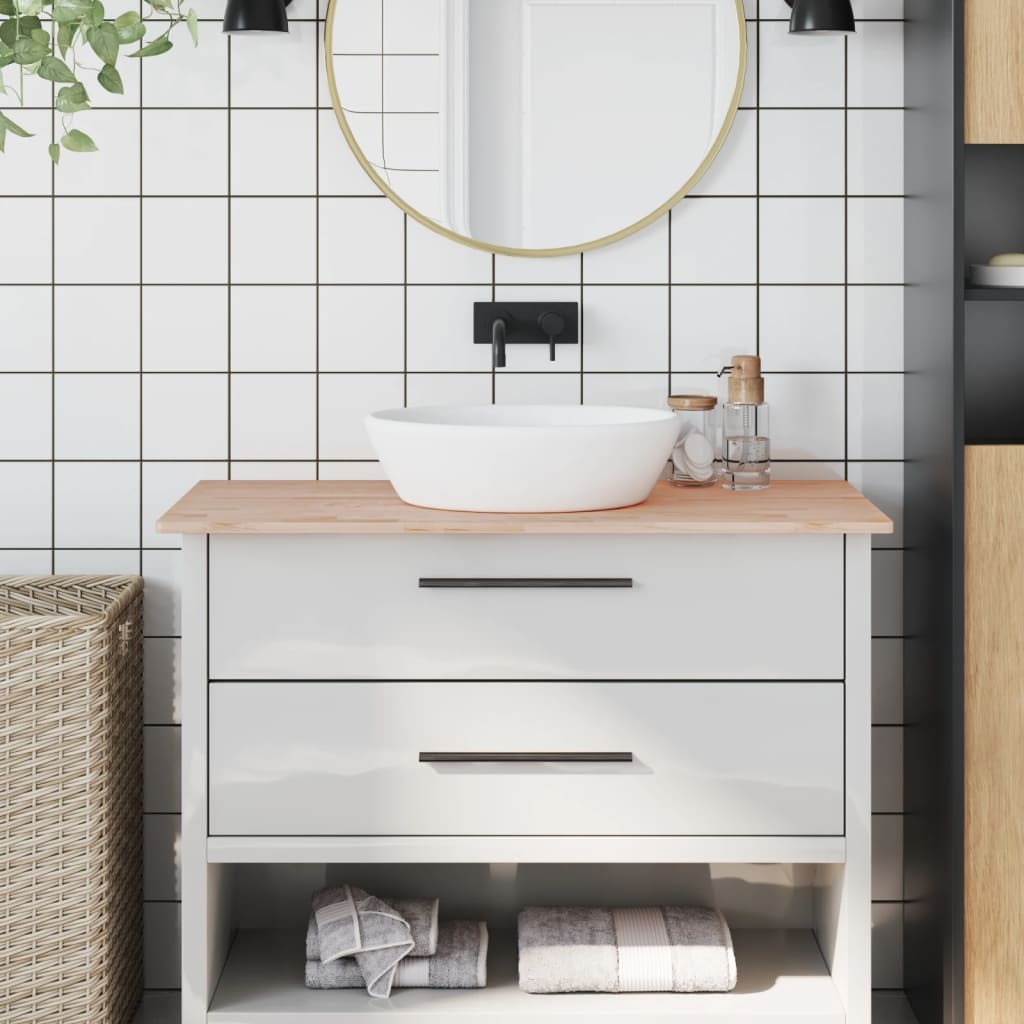Waschtischplatte 80x40x1,5 cm Massivholz Buche