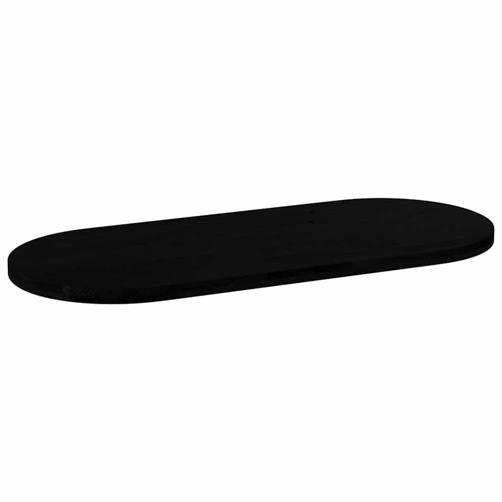 Tischplatte 80x40x2 cm Massivholz Eiche Oval