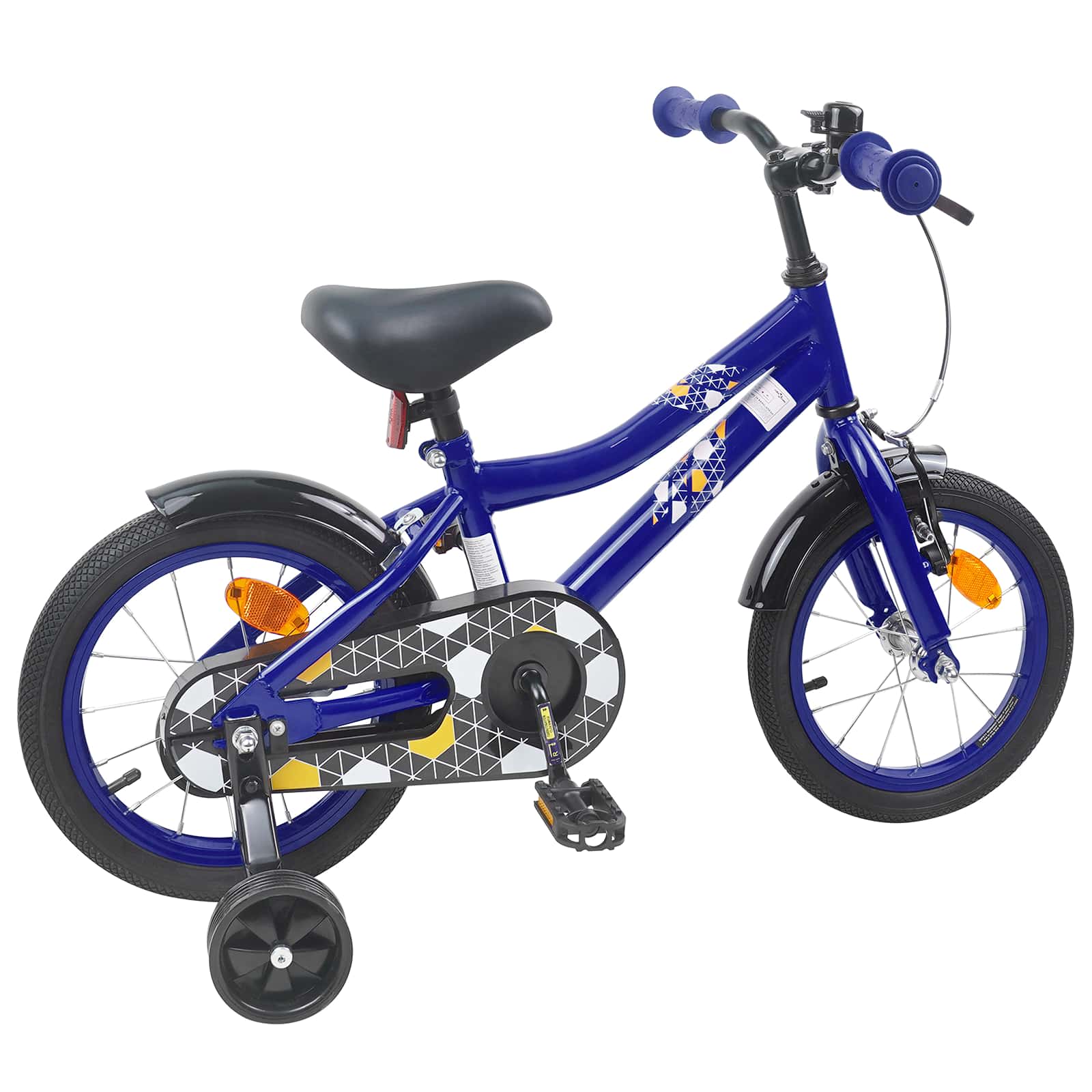 Kinderfahrrad 12 Zoll für 2-4 Jahre alt Schwarz